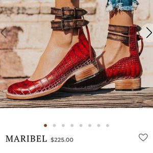 Freebird Maribel size 8 all leather red shoe